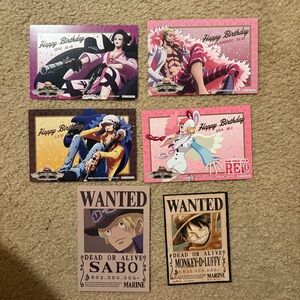 One Piece Mugiwara Store Happy Birthday and wanted Postcard
